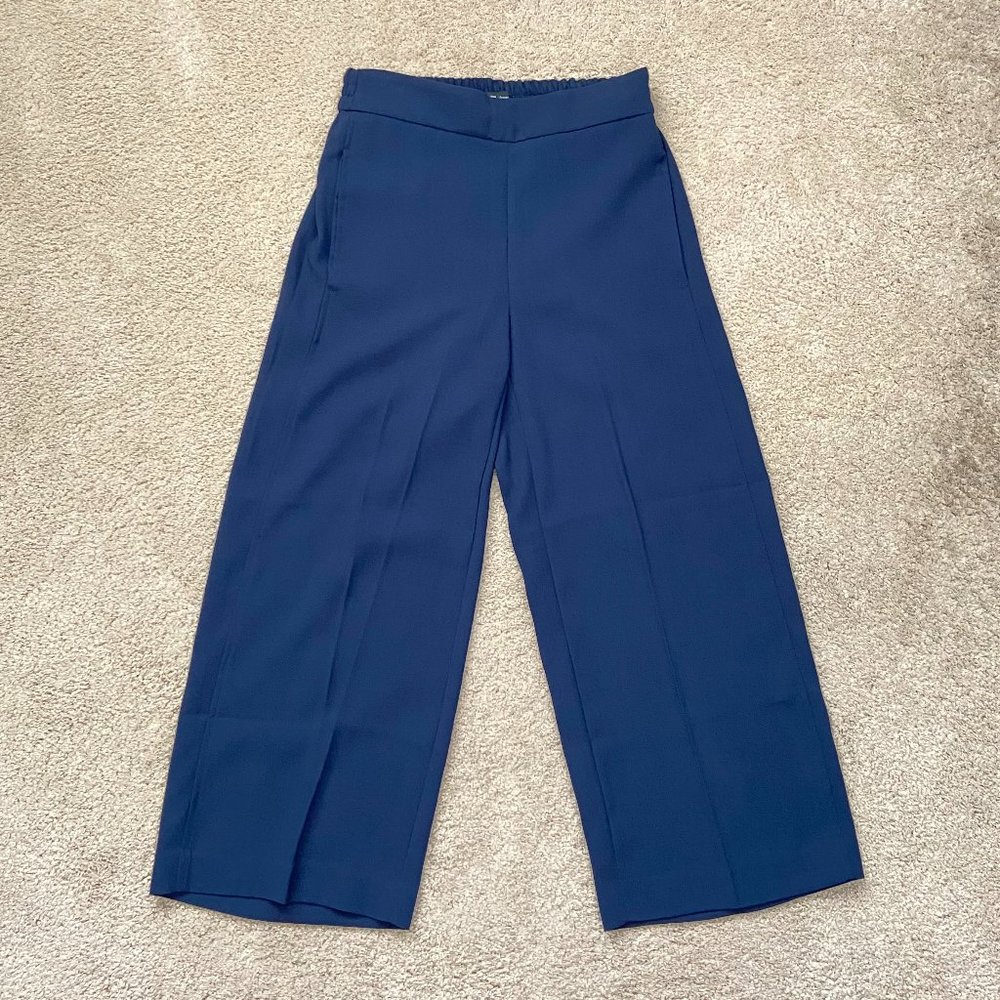 NWT Madewell Huston pull on crop pants navy blue size XS